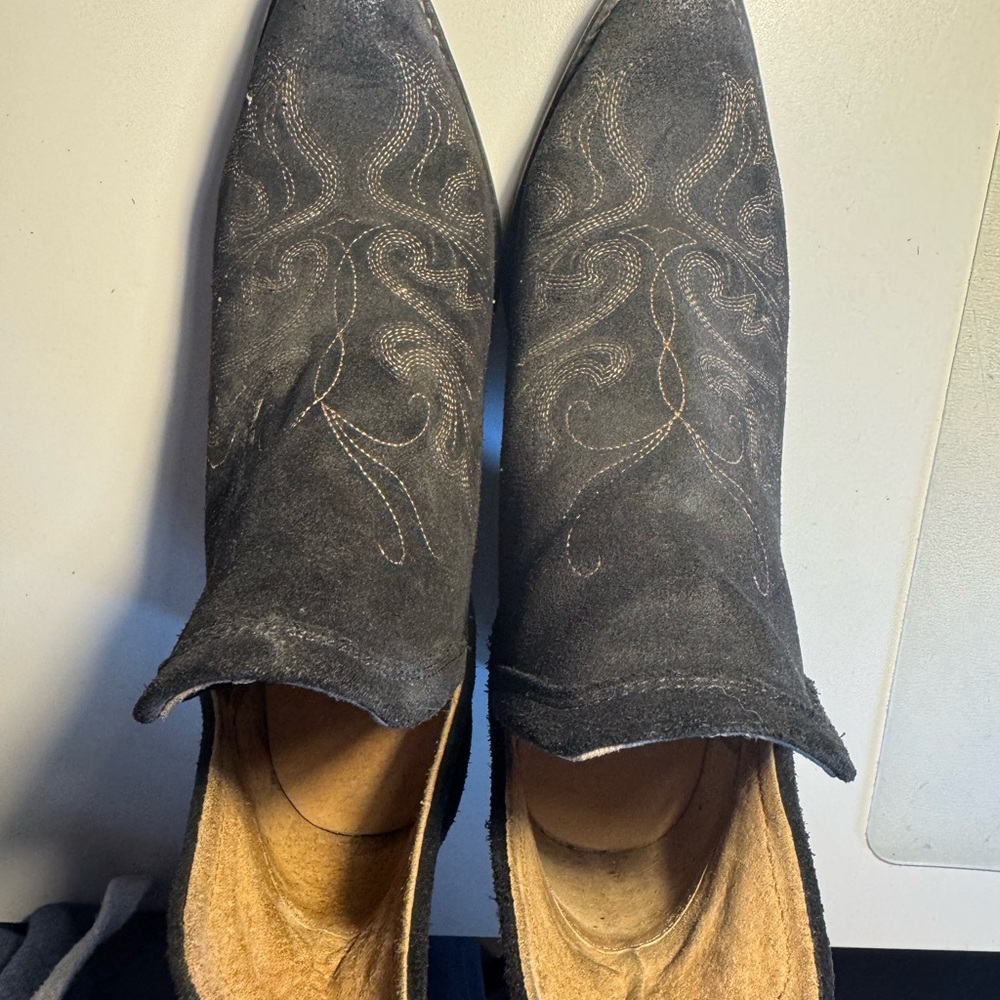 Circle G Black Ankle Booties with Western Flair